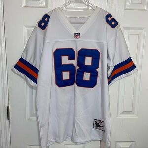 NFL White Blue Orange #68 Men’s Football Jersey